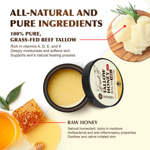 Beef Tallow and Honey Balm for Face